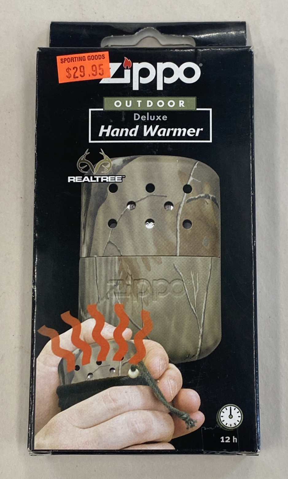 Zippo Outdoor 12hr Deluxe Realtree Camo Camouflage Refillable Hand Warmer, M0498