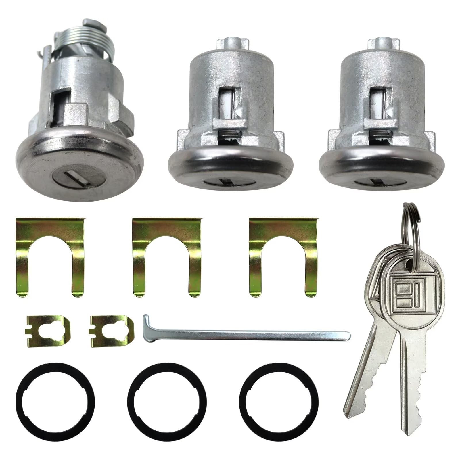 654394765282 Door Lock Cylinder &2 Keys Doors/Trunk Lock Key Set Replacement ...