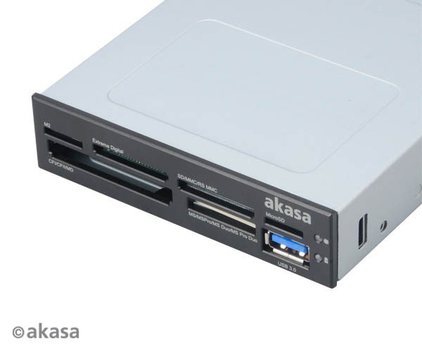Akasa AK-ICR-07U3 6-Slot Media Card Reader with USB 3.0 Port 4710614531772