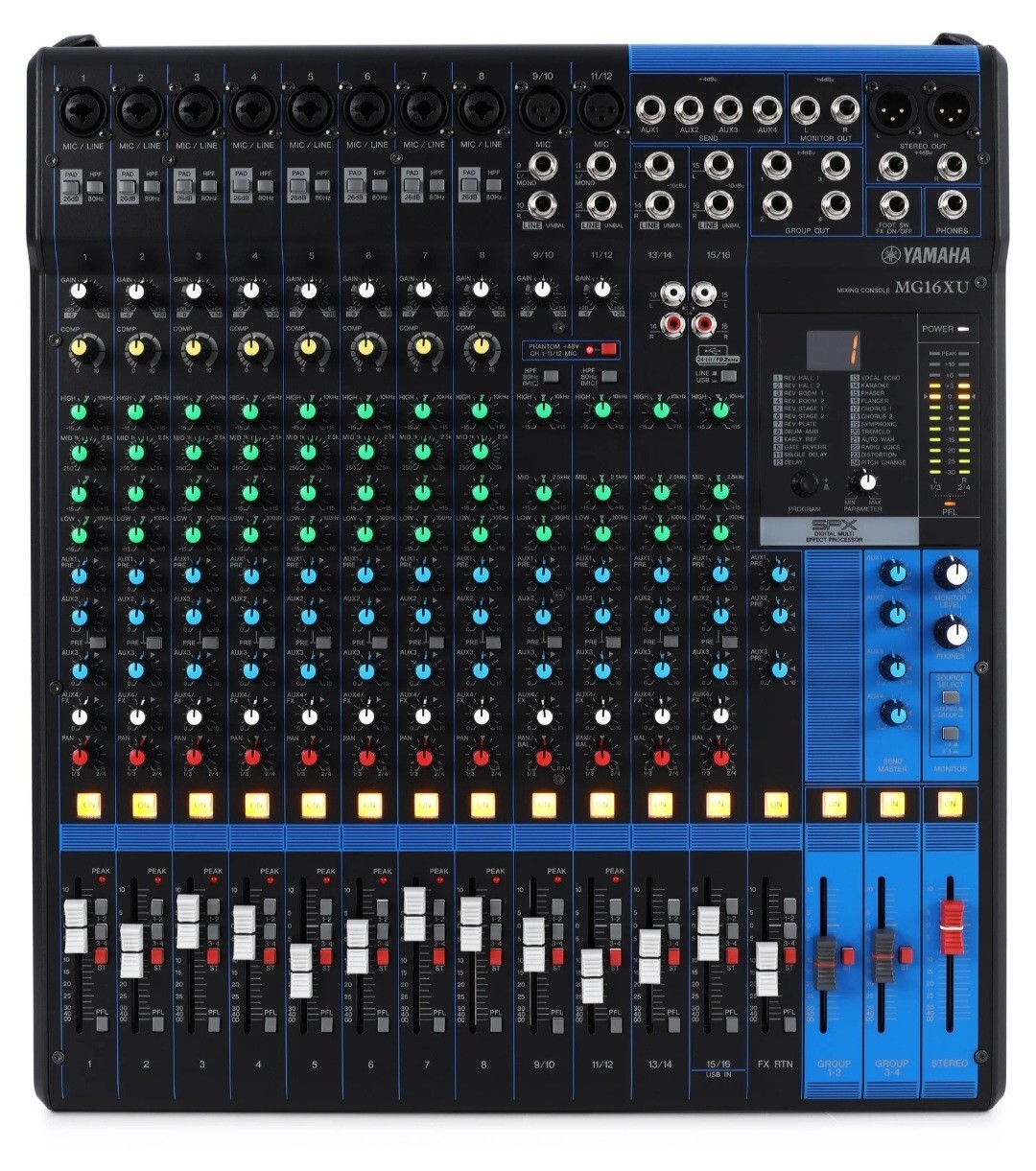 Yamaha MG16XU 16 Channel Mixer With USB and Effects