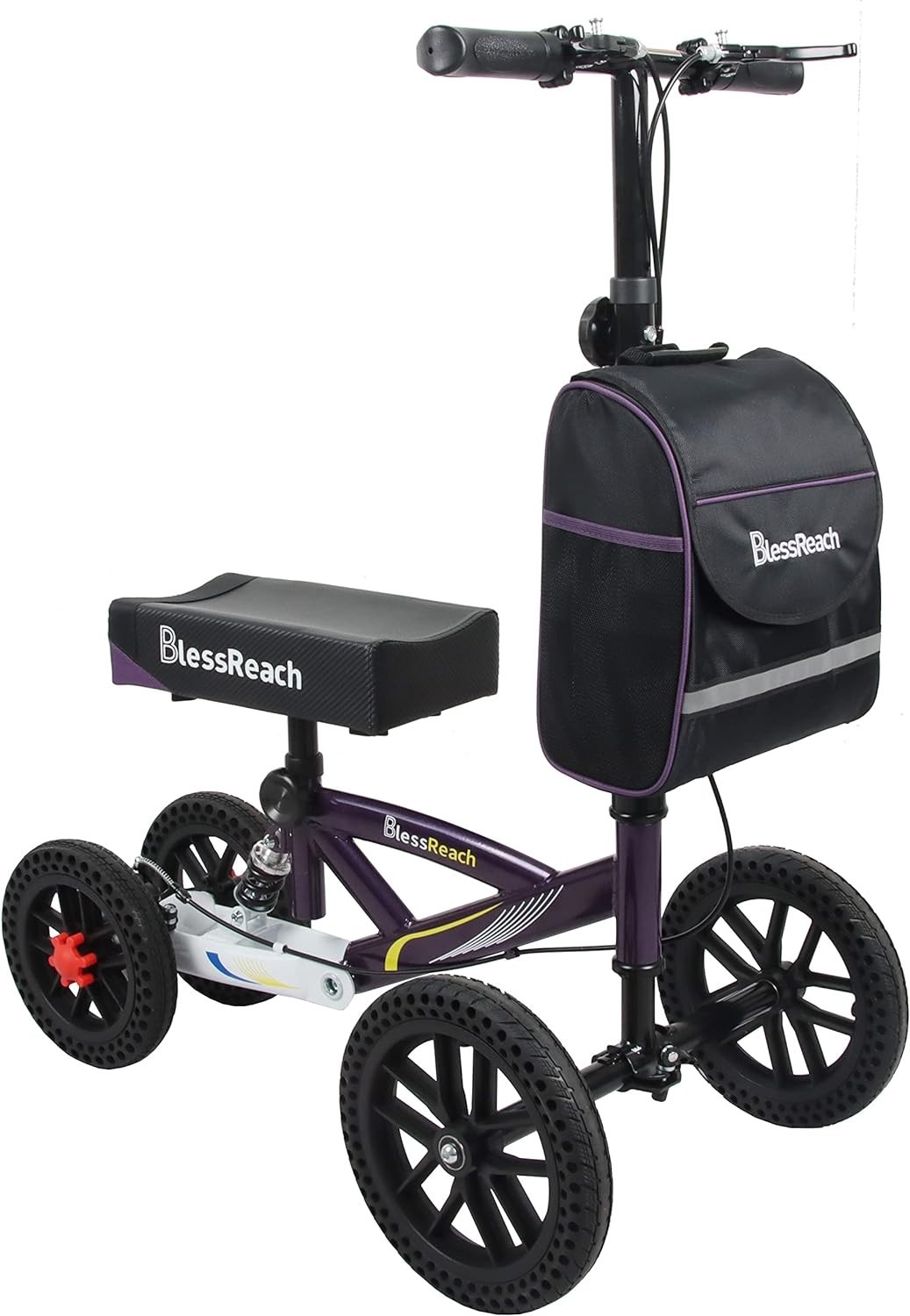 All Terrain Foldable Knee Scooter Walker, Disc Brake Knee Walker for Foot Inj