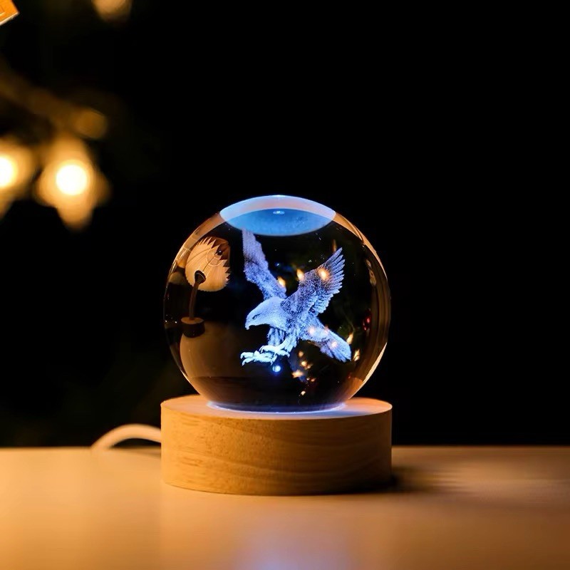(4 PACK) BEAUTIFUL 3D Multi-Colored Laser Engraved Night Light 4 Pack Bundle
