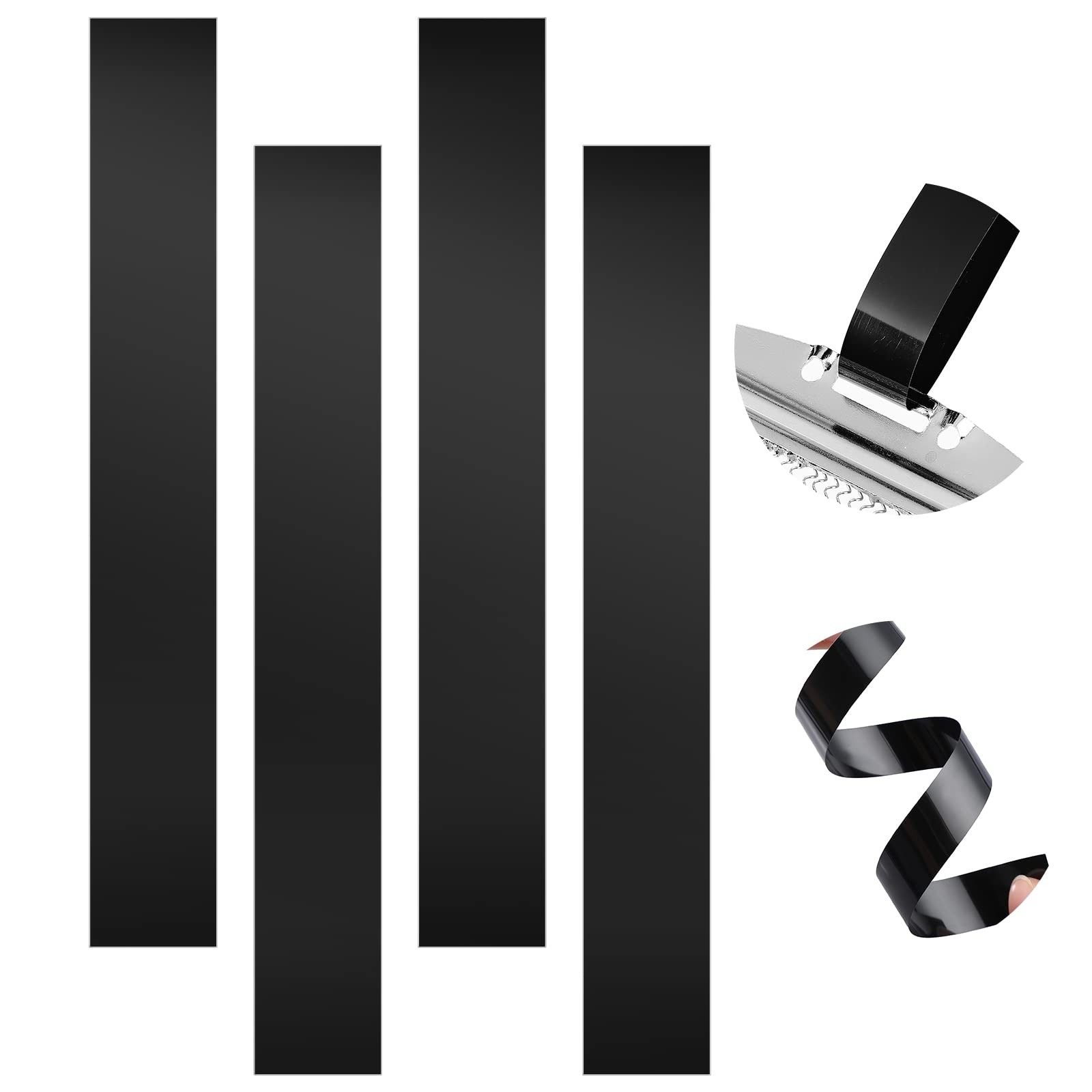 LEIFIDE 4 Pcs Polyester Film Snare Straps Black Wire Drum Strip Wire...