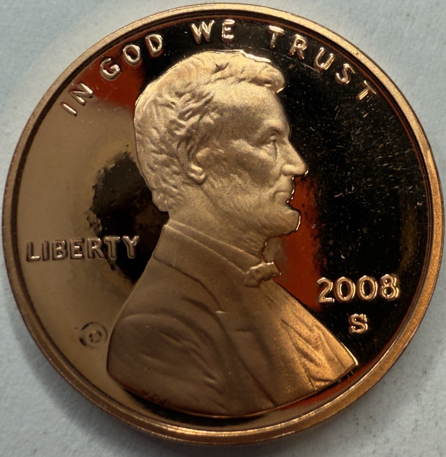 2008 S Uncirculated Proof Lincoln Memorial Cent (One Coin) Stock Photos