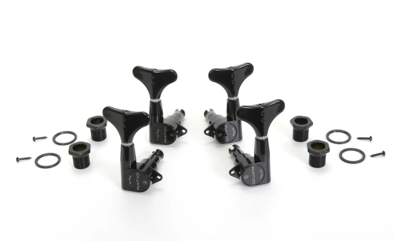Graph Tech Ratio (18:1 to 36:1) Bass Tuners Taper Shaft 2x2 Black