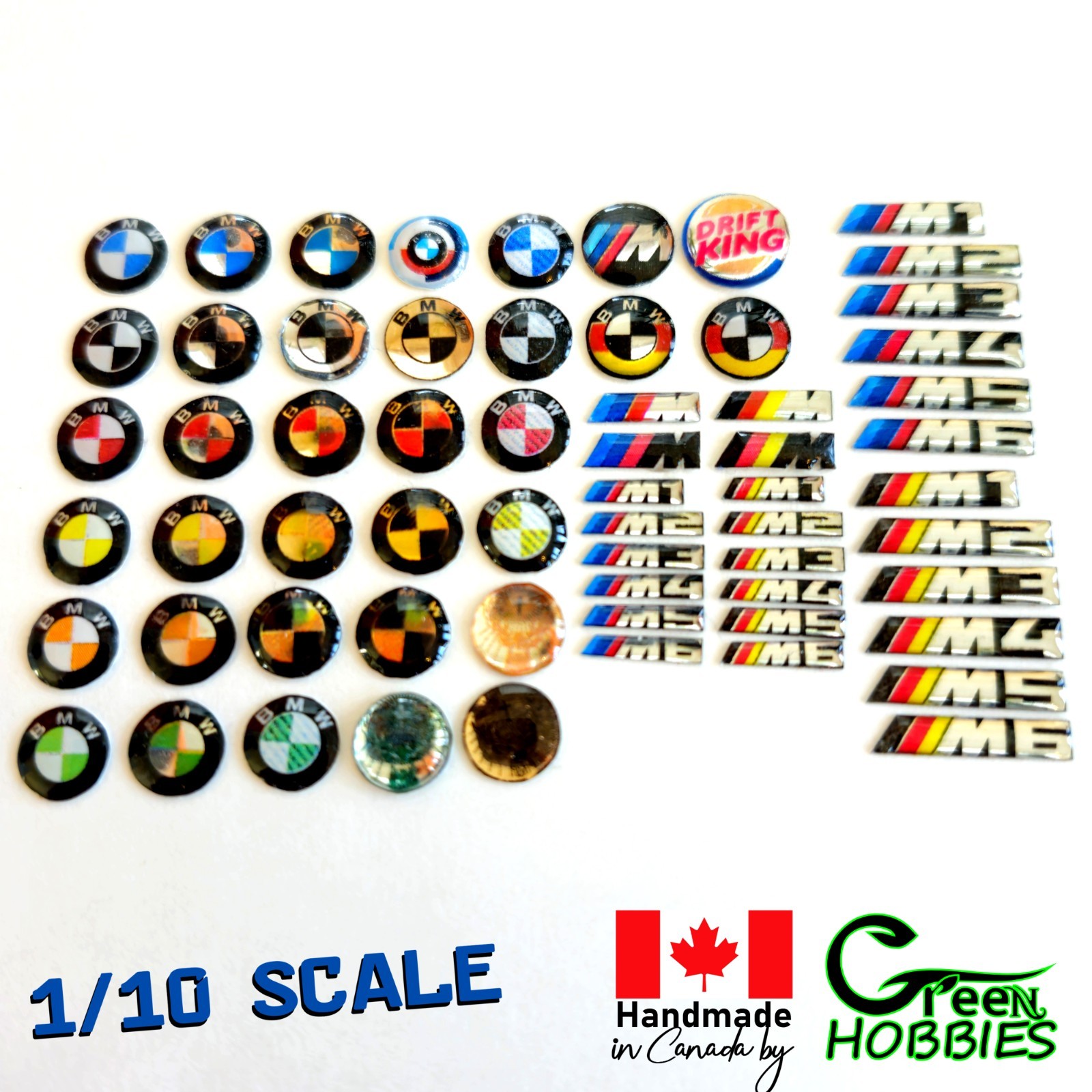 RC 1/10 BMW Handcrafted Scale Emblem Badge Realistic Accessories Car Drift Body