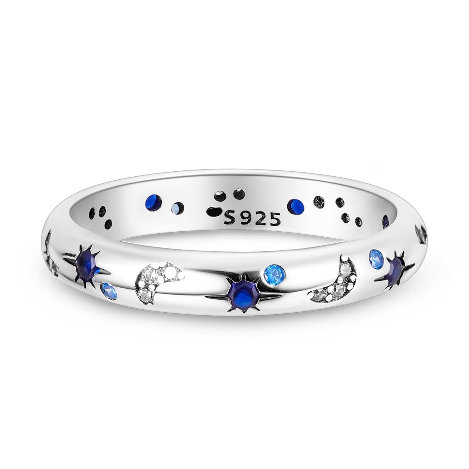 Hapour 925 Sterling Silver Ring for Women,Eternity Gorgeous Rings Stackable R...