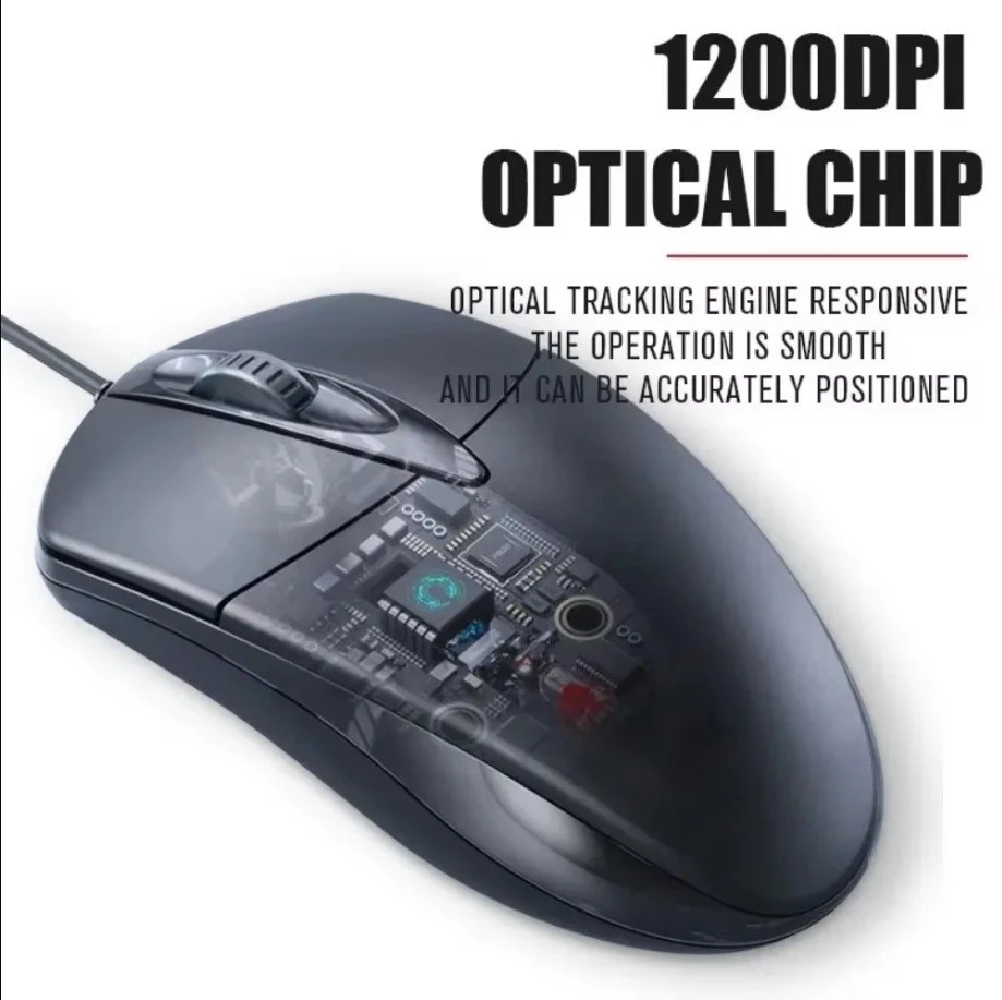 USB 2.0 Wired Optical Mouse Scroll Wheel PC Laptop Desktop Computer Black NEW