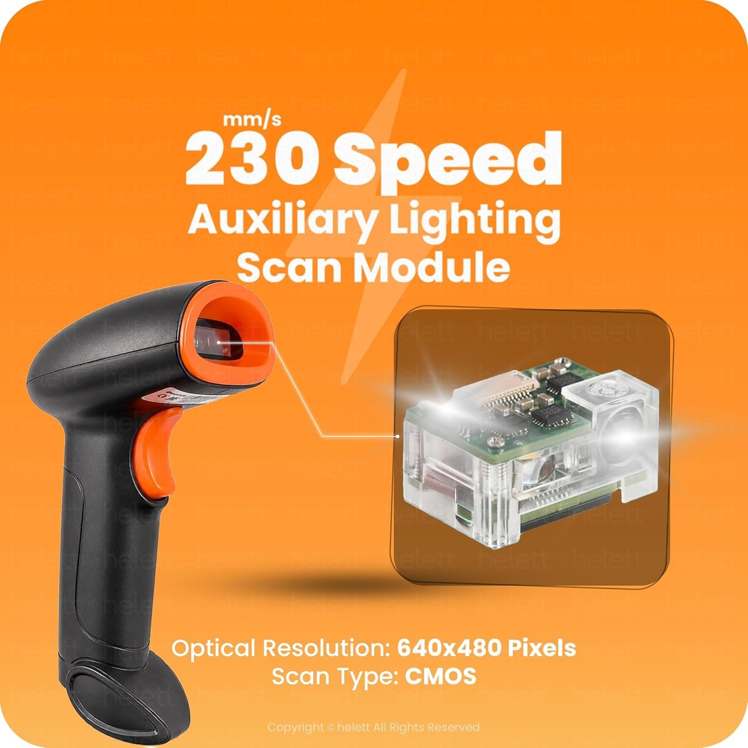 HT20 Wireless 2.4GHz 2D & 1D Barcode Scanner QR Code & Barcode Wired & Wirele...