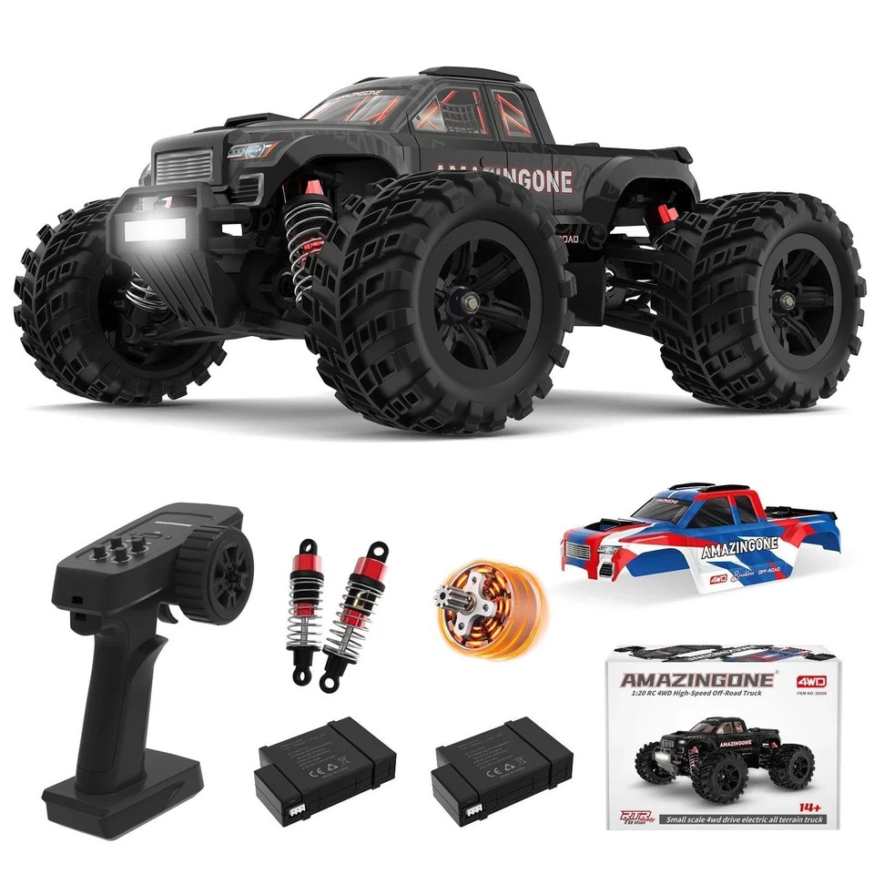 1/14 Brushless RC Cars for Adults Fast 60+ mph, RC Trucks 4x4 Offroad