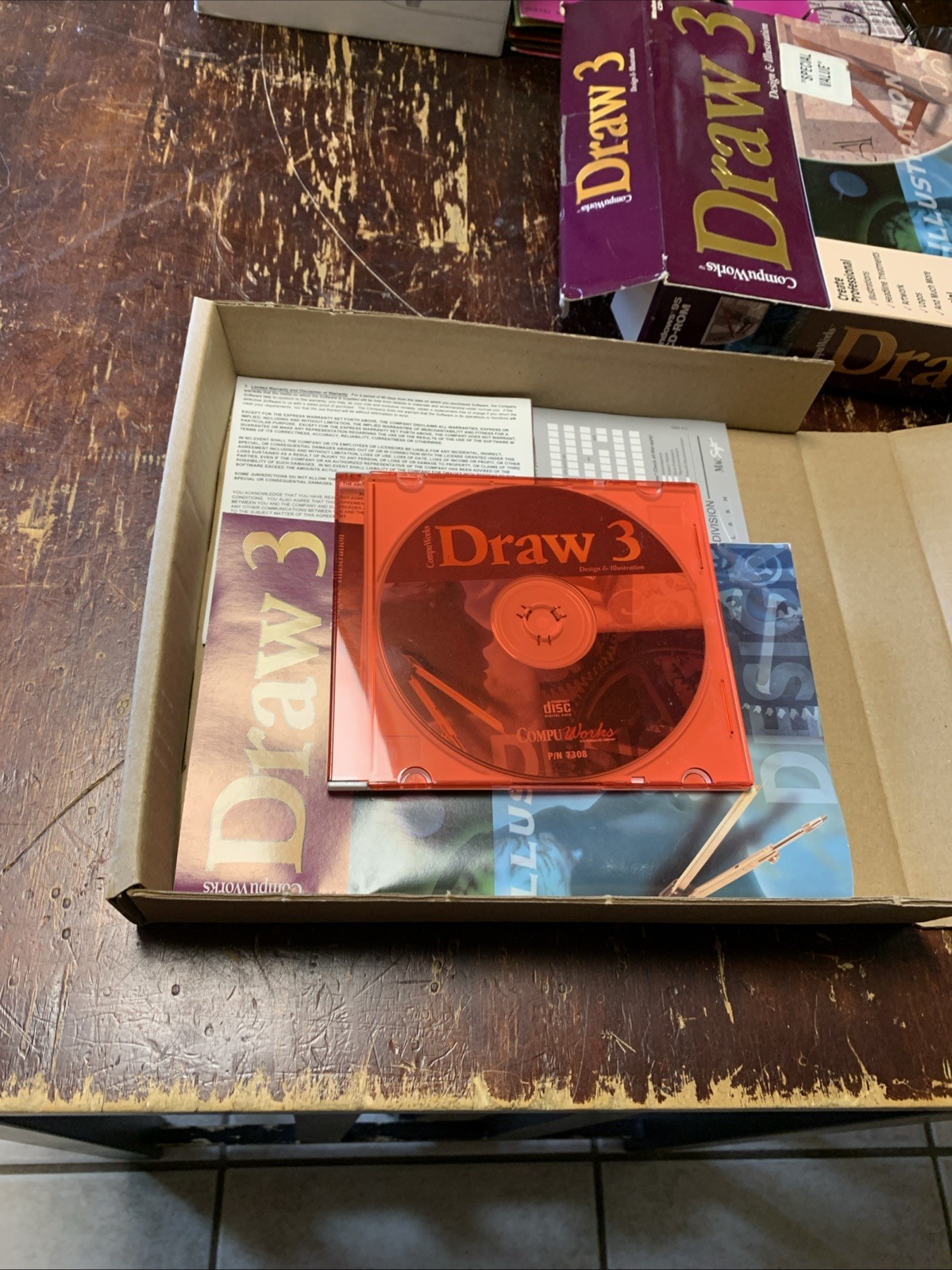 Draw 3 Compu Works - Design & Illustration CD-Rom Disc for Windows PC