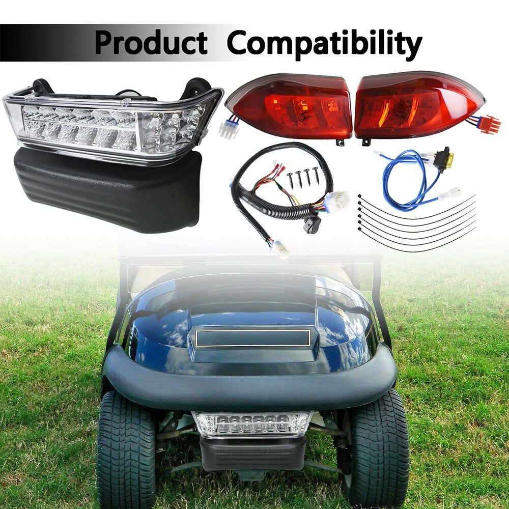 2004-2008 For Club Car Precedent Golf Cart LED Headlight Tail Light Kit