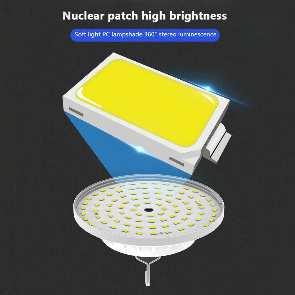 Solar/USB Rechargeable 120LED Camping Light Tent Flashlight Hiking Lantern Lamp