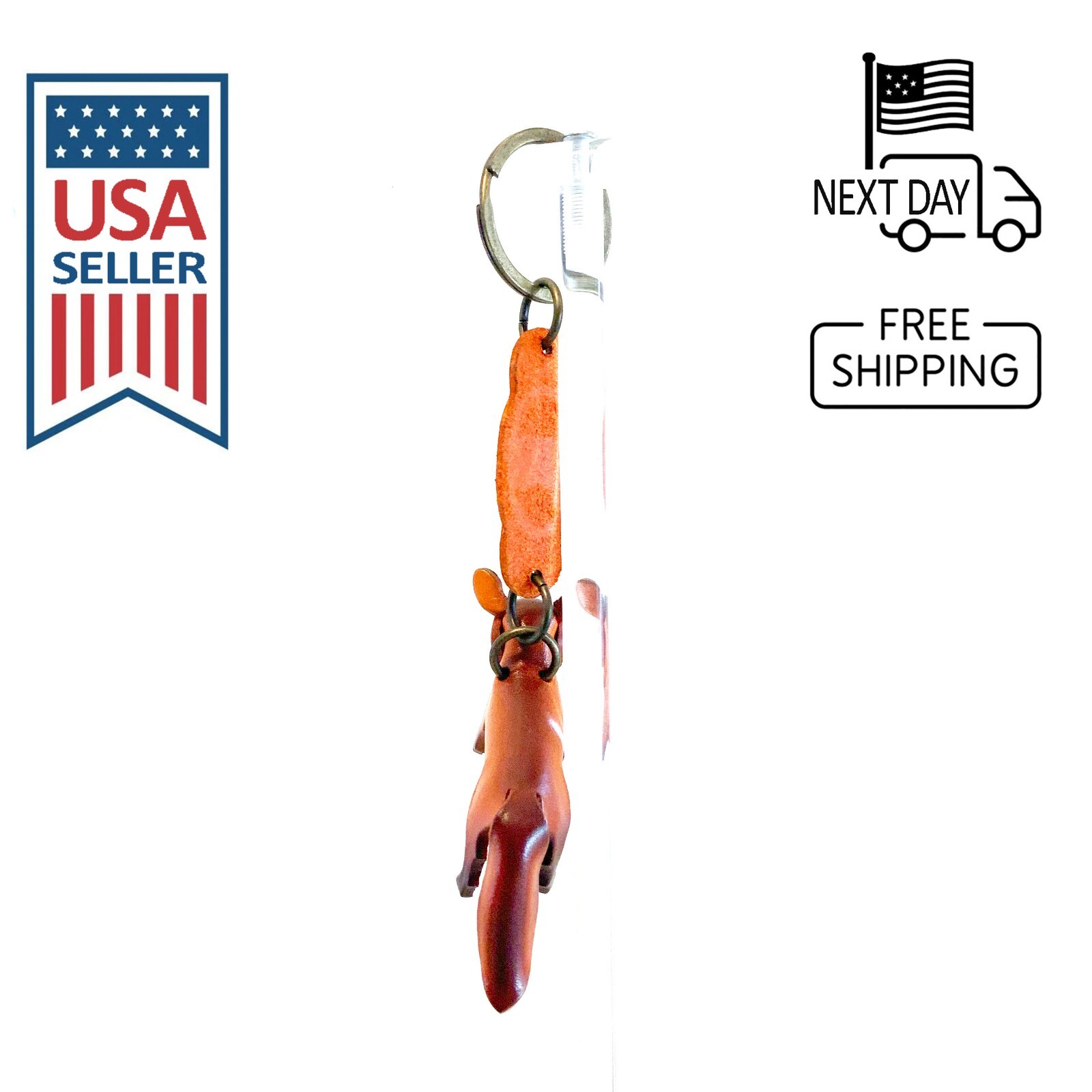 Fox Handmade Leather Keyring
