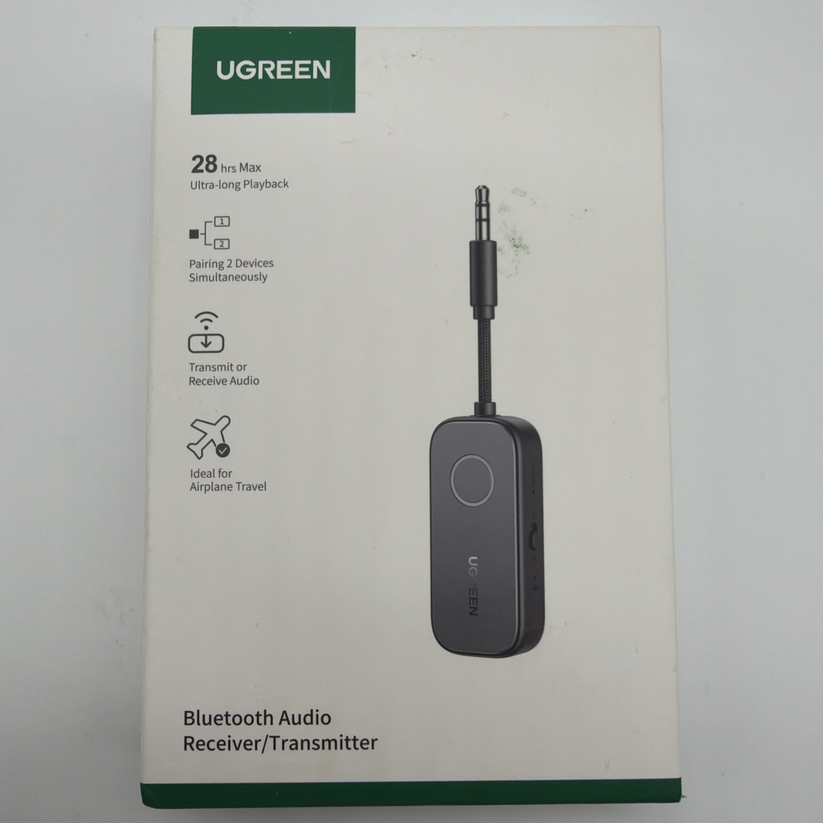 UGREEN Airplane Bluetooth Audio Receiver and Transmitter Adapter CM672