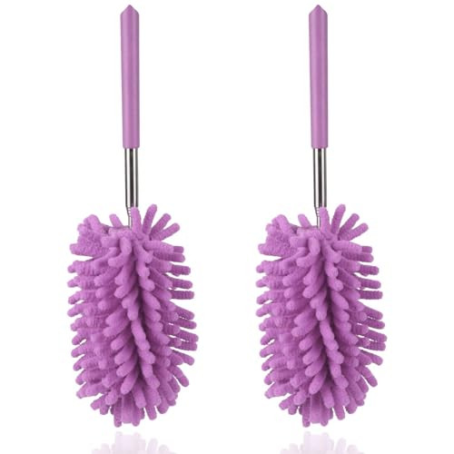 Microfiber Duster for Cleaning, Dusters with Telescoping Extension Pole,