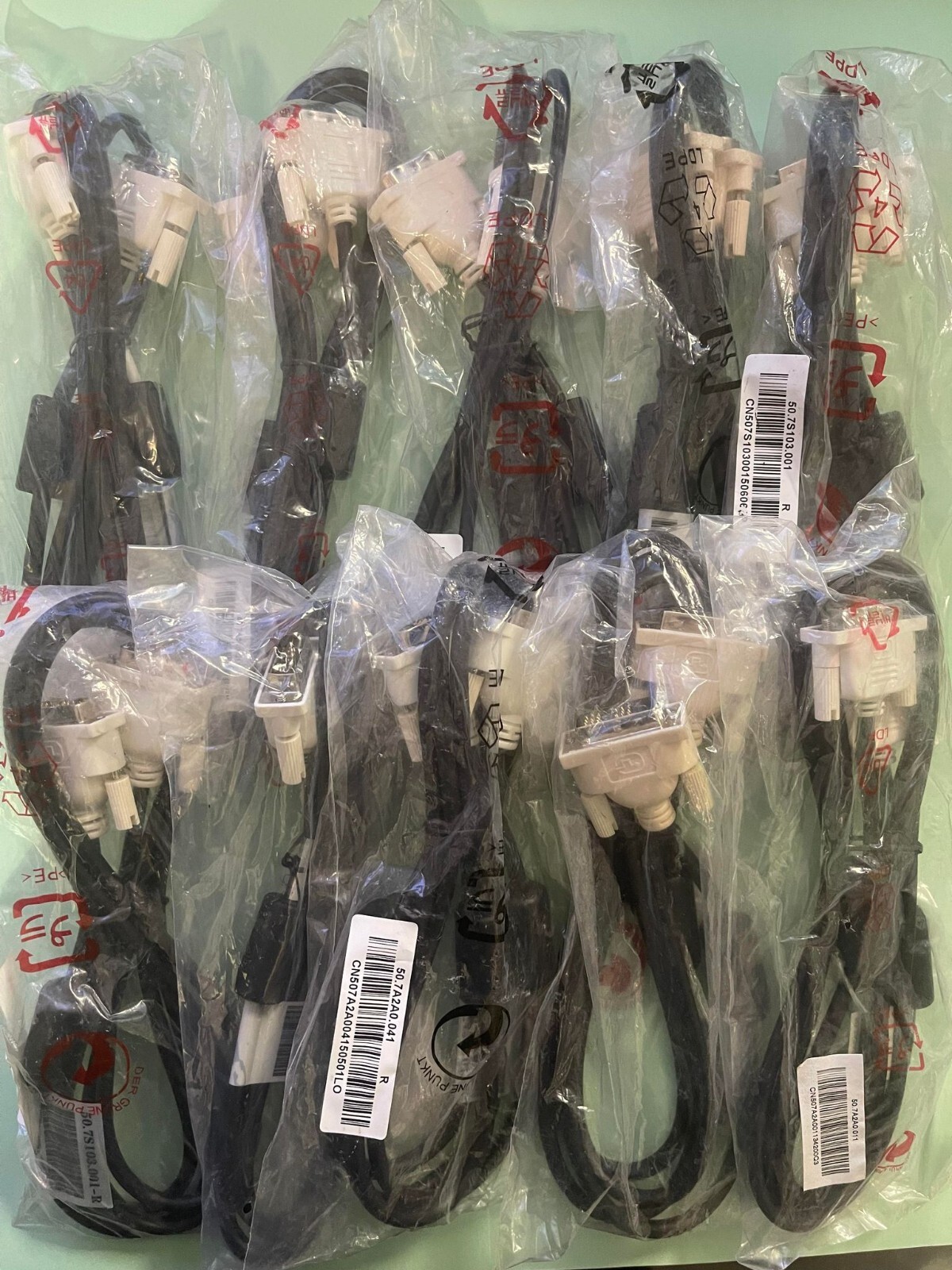 Bundle of 10x New DVI-D (Single Link) 6ft Male to Male Cords