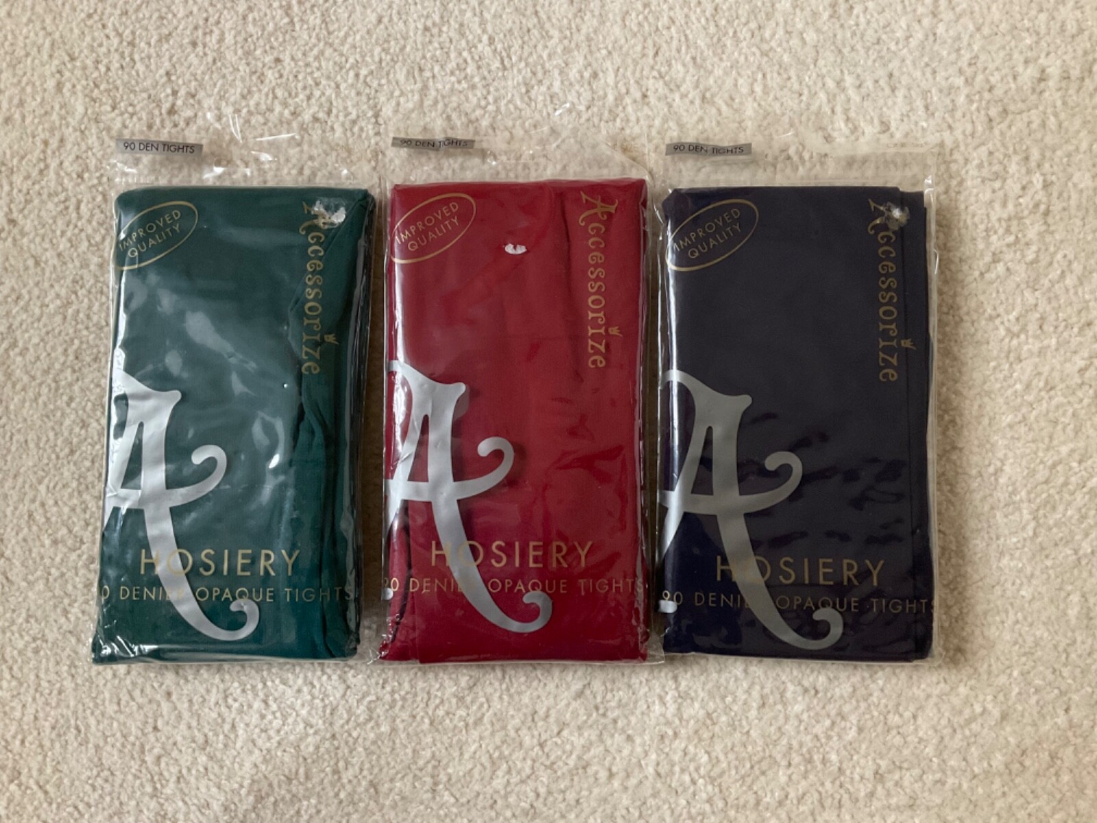 3 Pairs Accessorize 90 Denier Tights