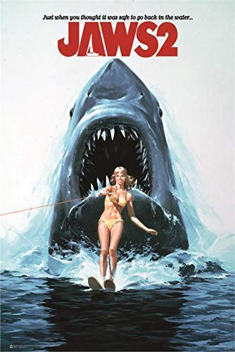 Jaws 2 - Movie Poster - Officially Licensed - 24" x 36"L x 24"W, multi color