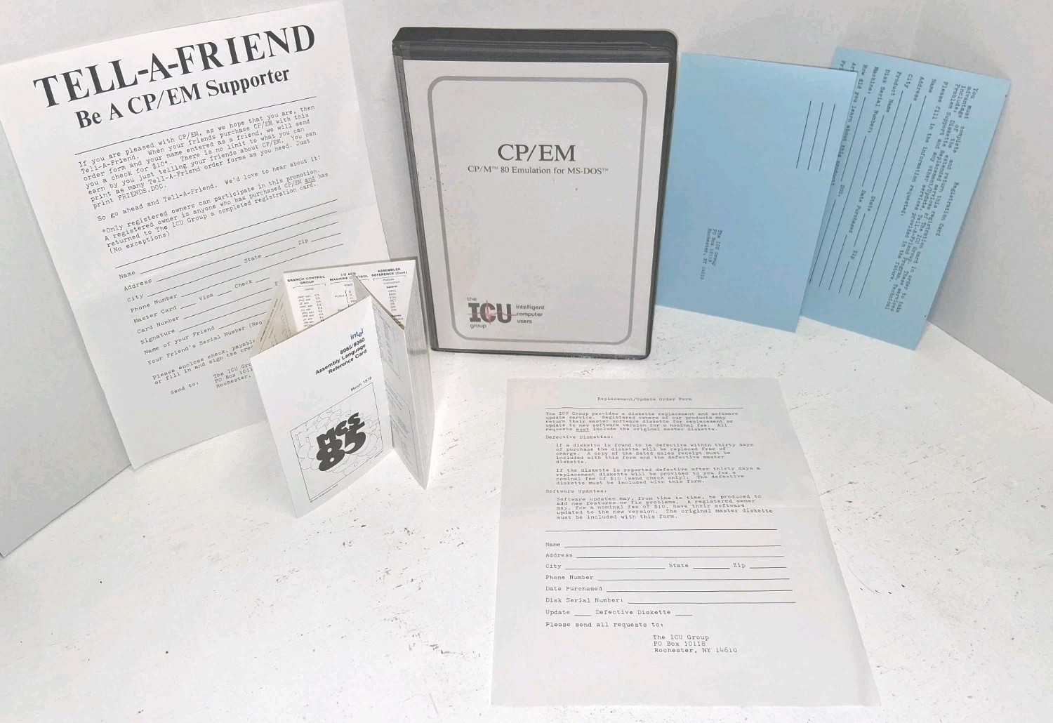 1985 CP/EM ICU Group CP/M-80 Emulator for MS-DOS 5.25" Disk Complete w/Manual