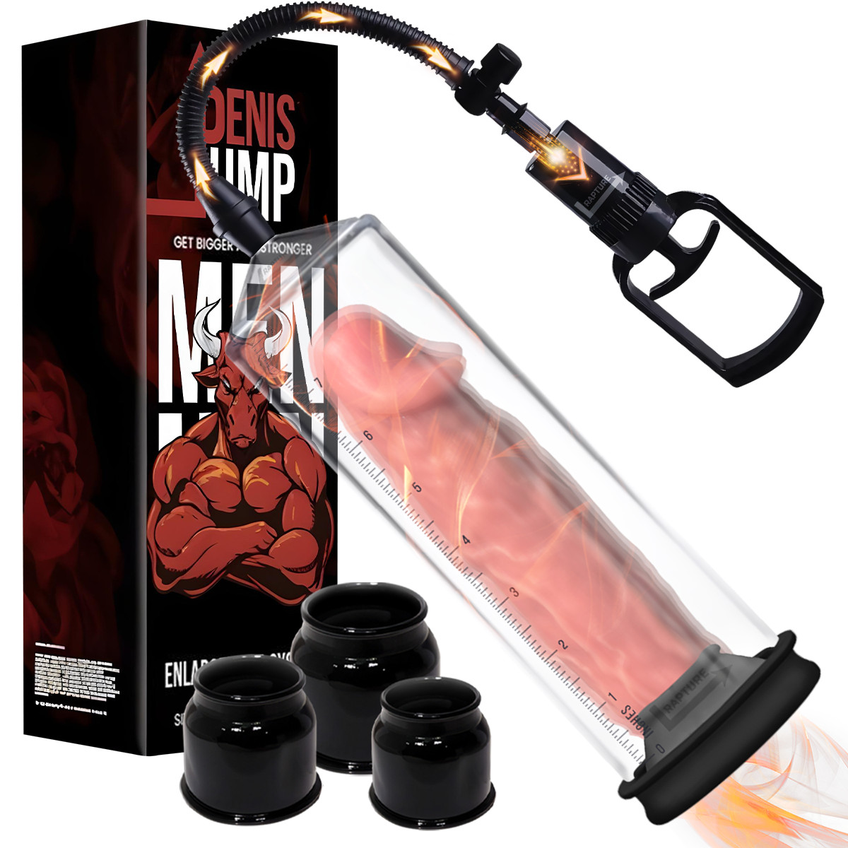 8" Pump Vacuum Penis Handsome UP Penis PUMP enlargement ENLARGER ENHANCER Male