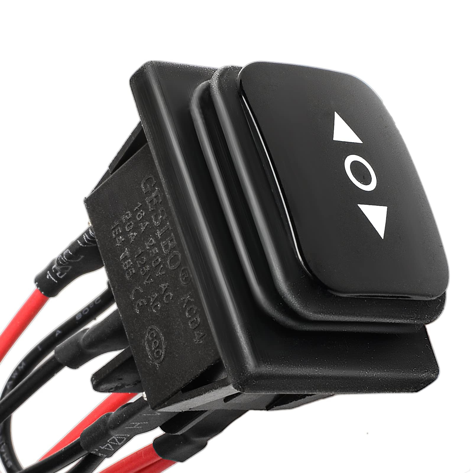 QTEATAK DC 12V 10A 6 Pin 3 Position (ON)-OFF-(ON) 6-Pin/Waterproof, Black