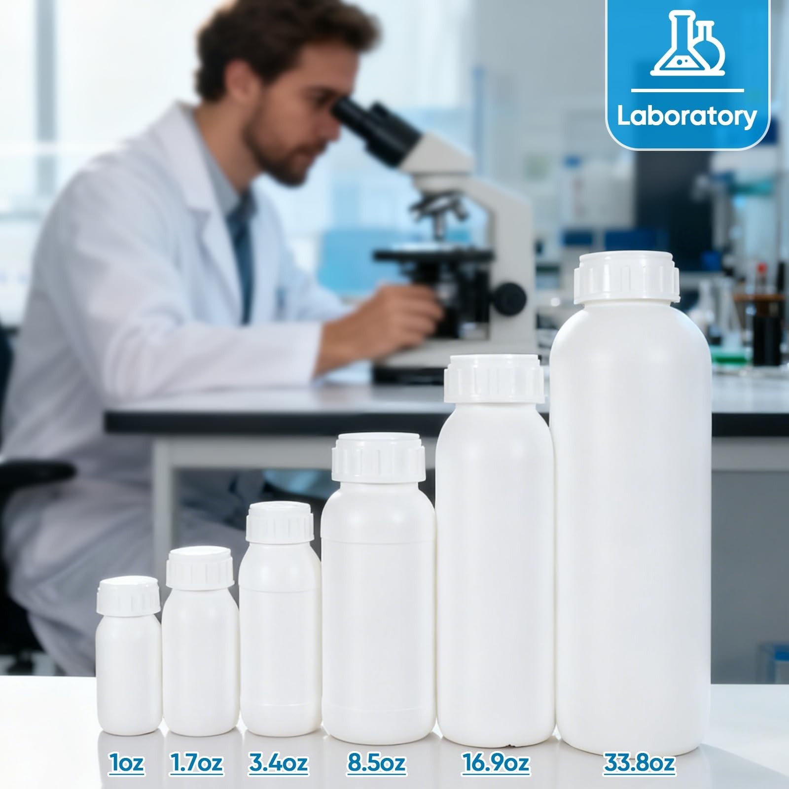 2Pack 16.8oz (500ml) Food-Grade Plastic Travel Bottles - Stackable Empty Smal...
