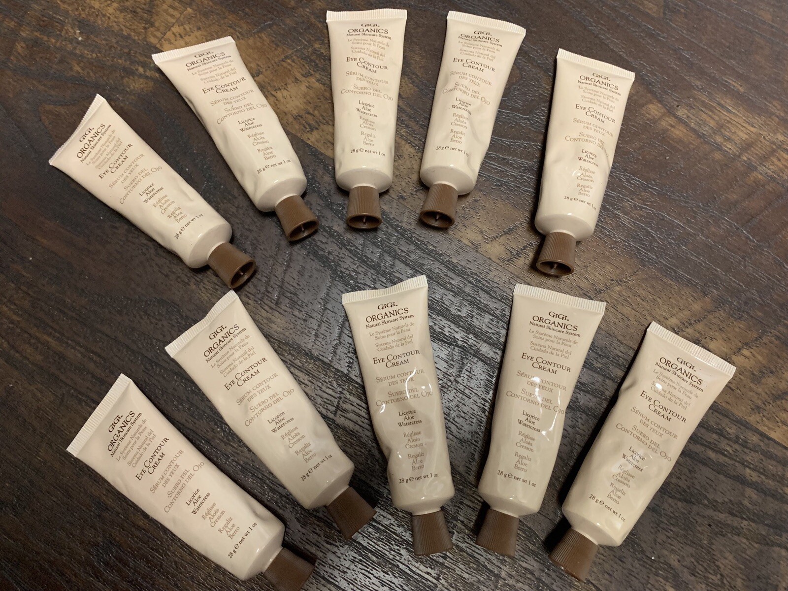 Lot Of 10 Gigi Natural Skincare Organics Eye Contour Cream 1 Oz. Ea.