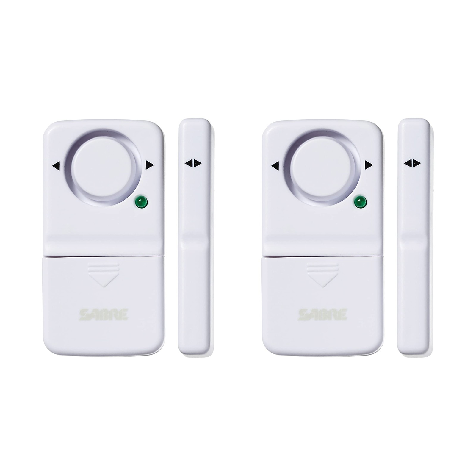 SABRE Wireless Home Security Door Window Burglar Alarm with 2 Pack, white