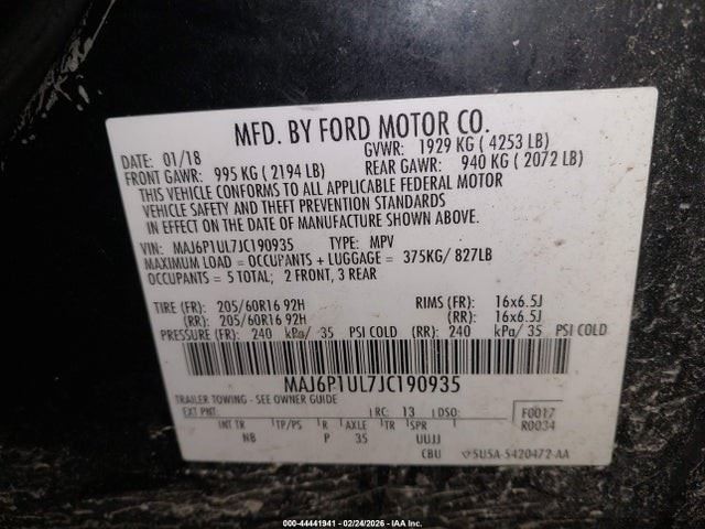 ECOSPORT 2018 Air Shutter 12829643