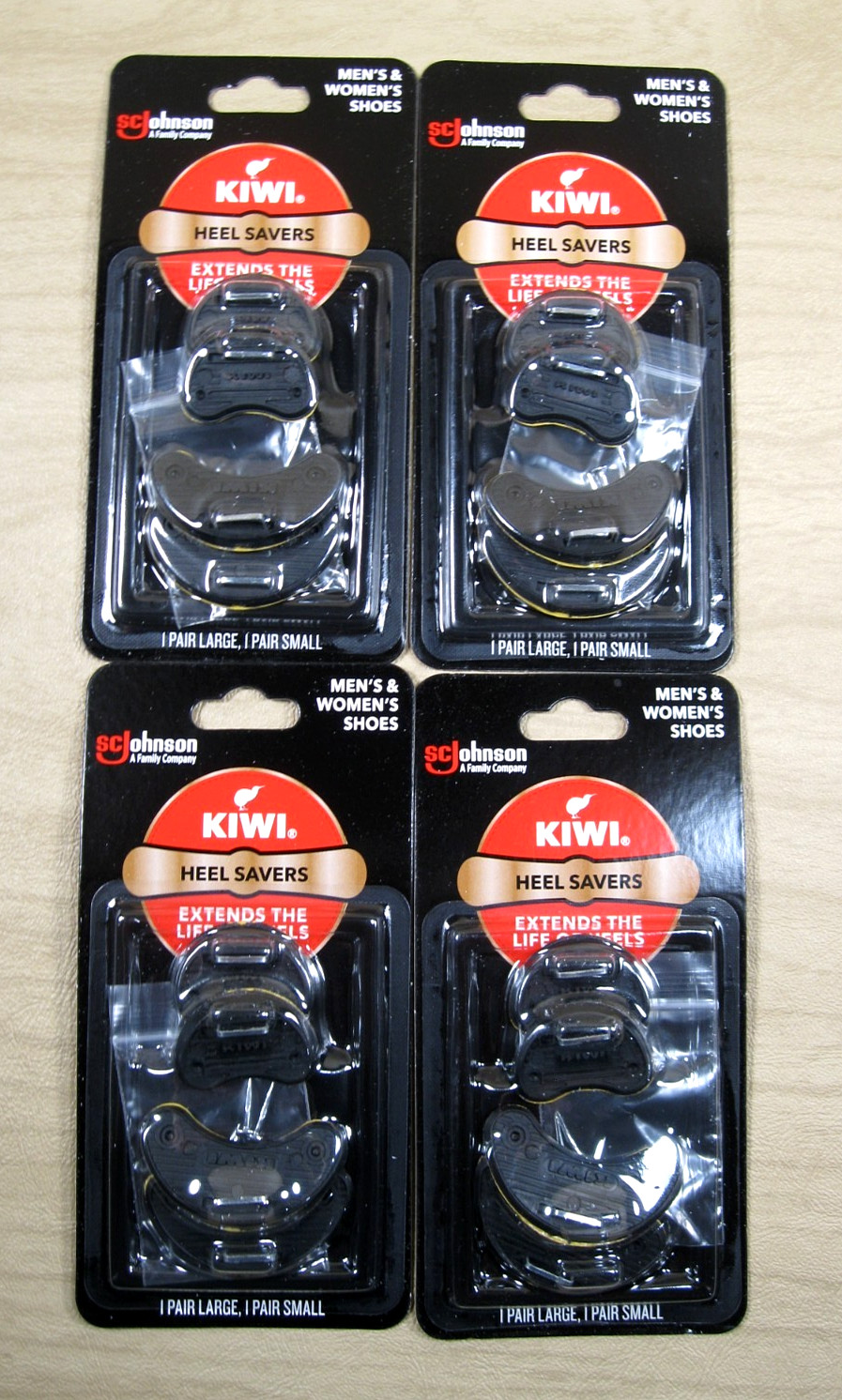 Kiwi Heel Savers Men & Women Shoes 1 Pair Large 1 Pair Small 4 packages A292 NEW