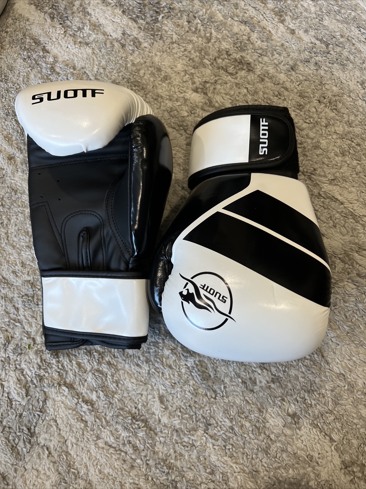 Geometric Boxing Gloves Adults SUOTF Tiger Muay Thai Sanda Pads Fight 12oz