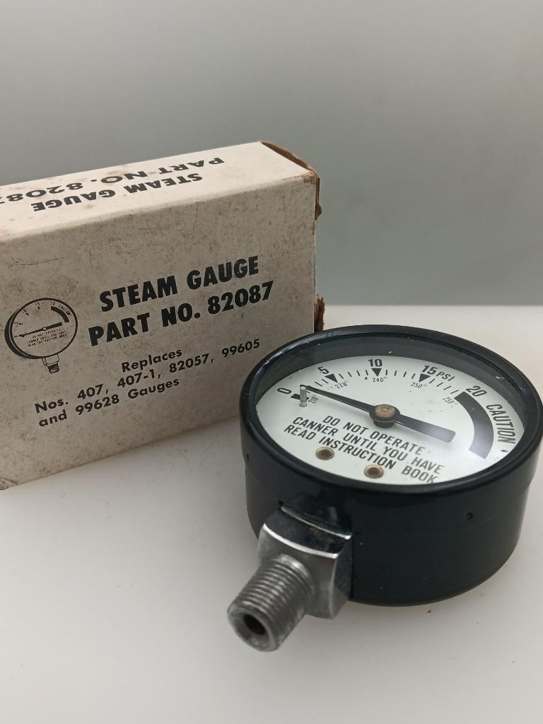Steam Gauge Part No. 82087 Replaces #s 407-1 407 82057 99605 & 99628 U242