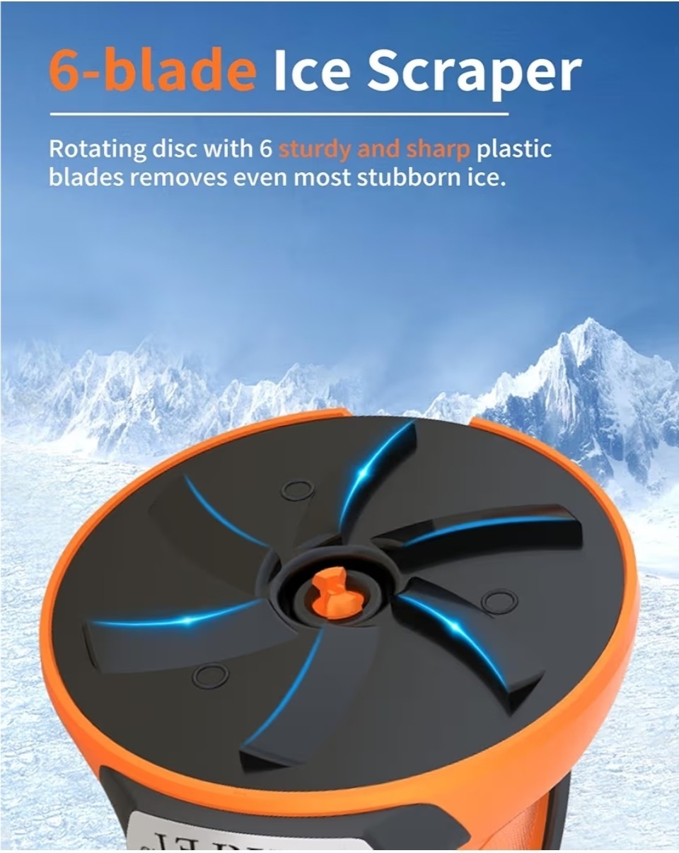 Electric Ice Scraper Cordless Car Windshield Snow Remover Rechargeable