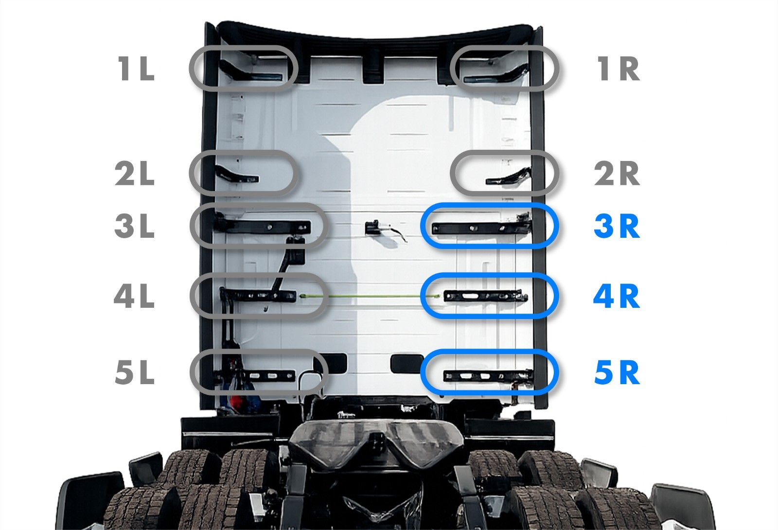 Lower Cab Fairing Brackets & Hinges Set Right Compatible with Volvo VNL 2025 26