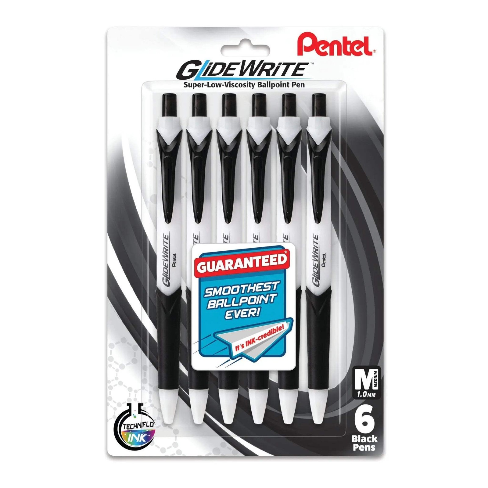 Pentel GlideWrite 2-in-1 Ballpoint Pen 6-pk