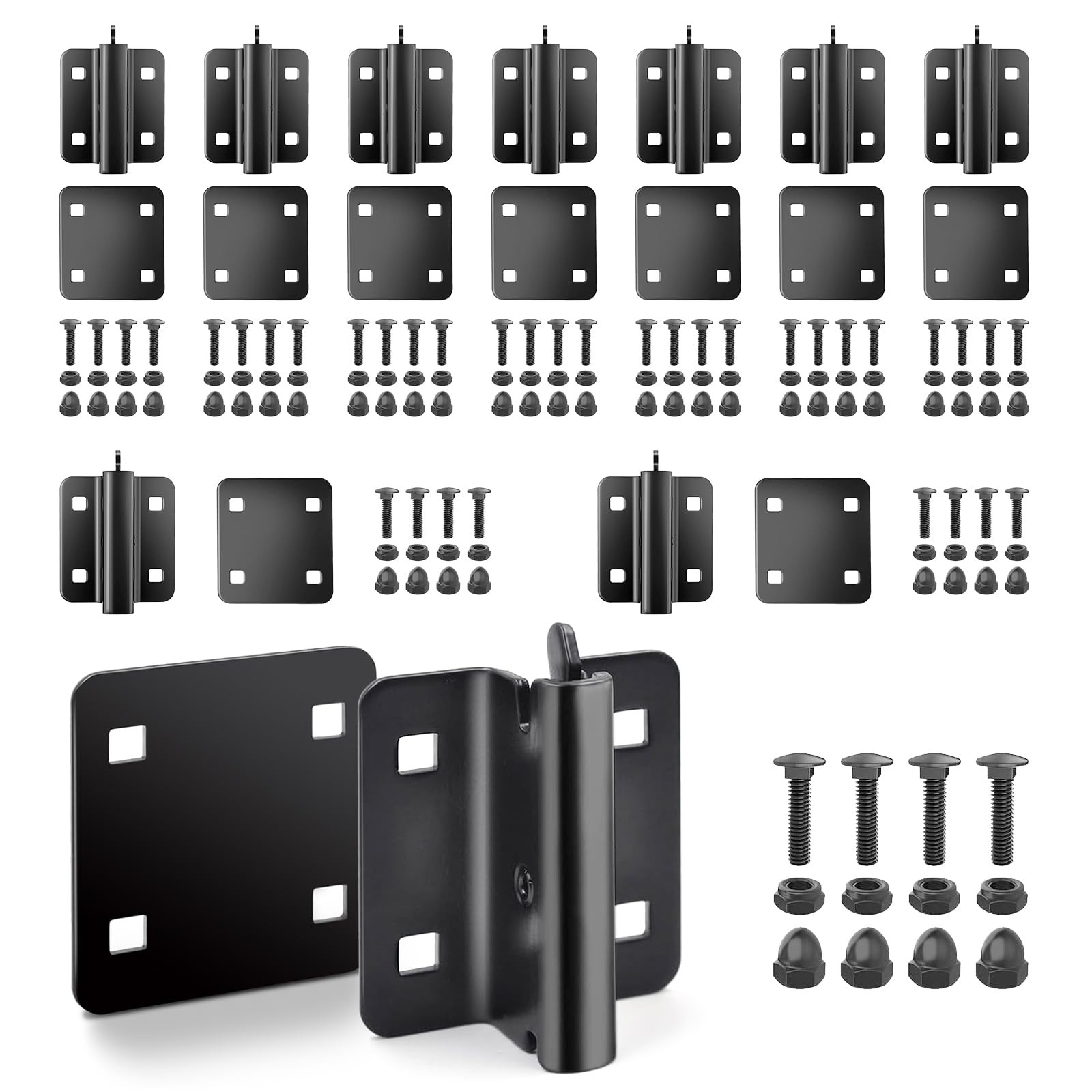 10 Pack E-Track Connector with Square Plates Bolt-on Steel Cargo Securement E...