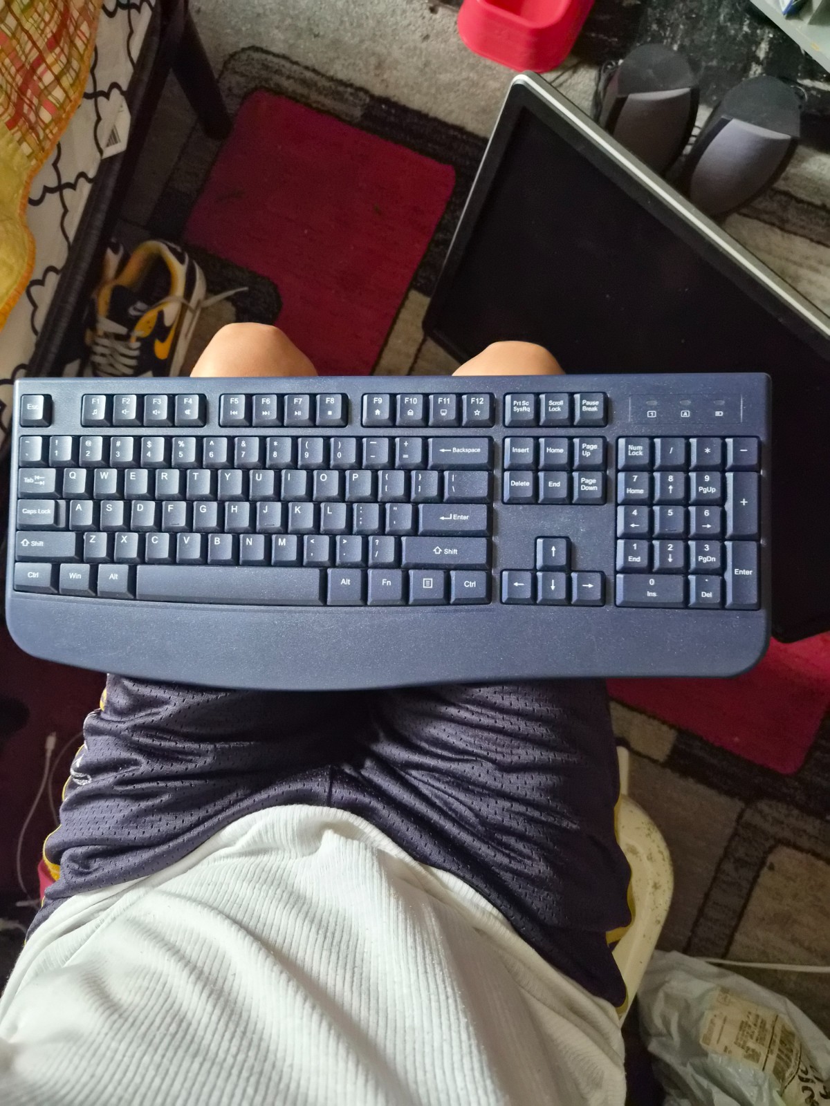 wireless keyboard wrist extension blue brand unknown