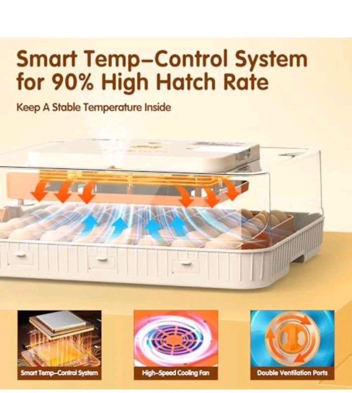 56 Egg Incubator for Hatching Eggs Automatic Egg Turning Temp & Humidity Control