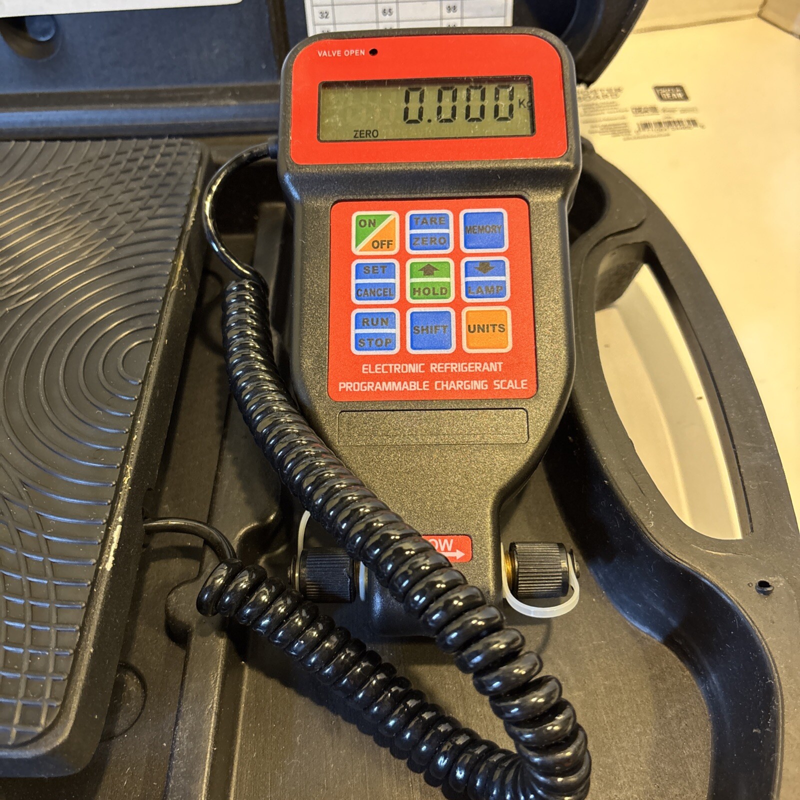 ZORO 5PWF7 ELECTRONIC REFRIGERANT SCALE PROGRAMMABLE