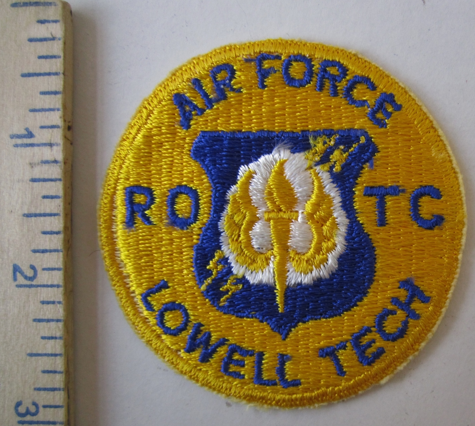 ORIGINAL Vintage LOWELL TECH AIR FORCE ROTC PATCH
