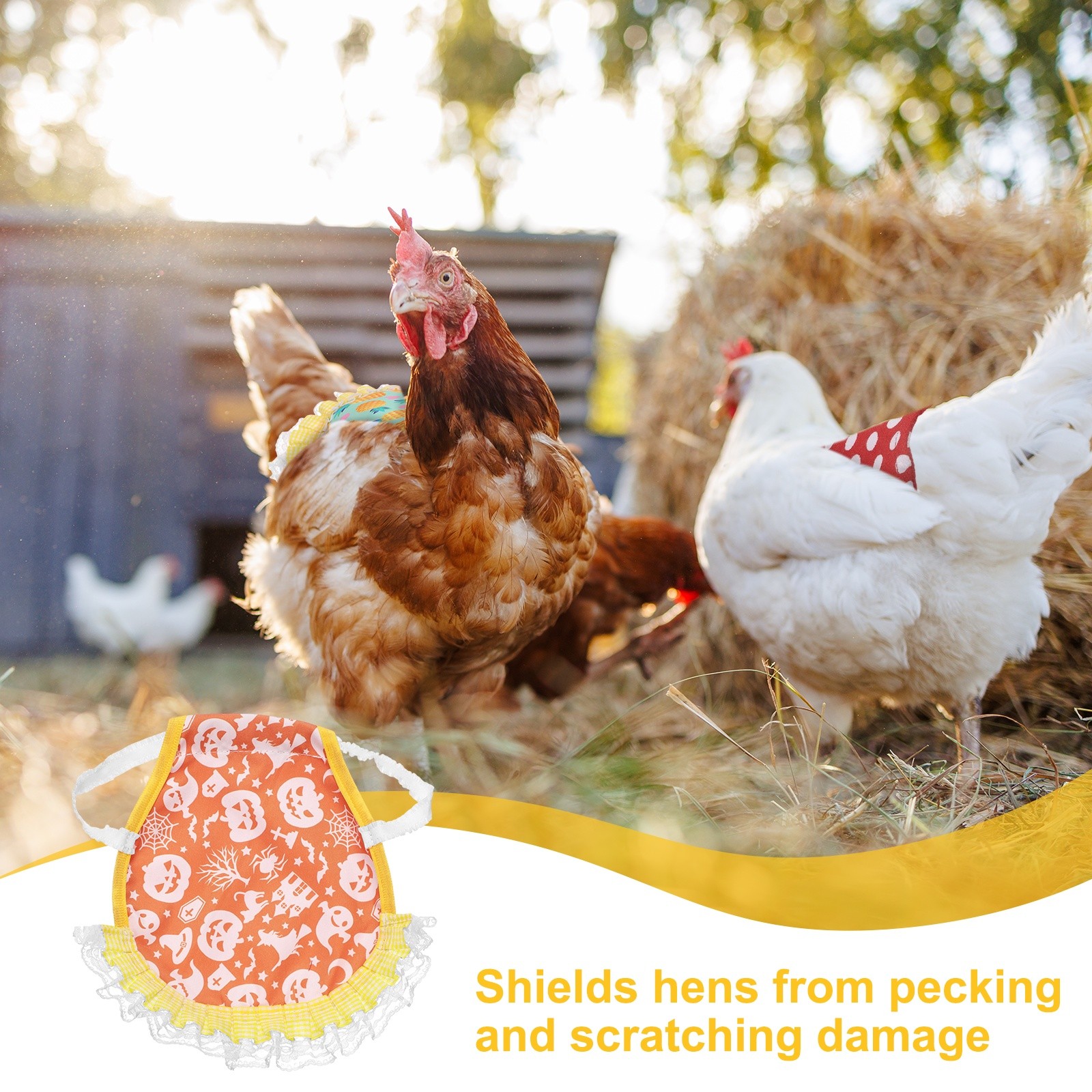 4-Pack Chicken Saddle, Chicken Apron Hens Back Protector [Mixing 4 Styles I]