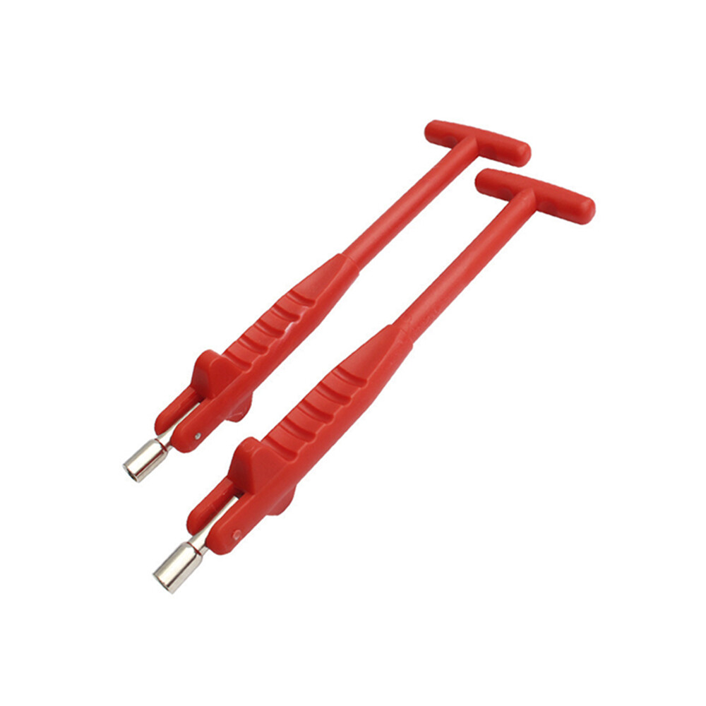 Red Tire Valve Puller For Leverage Against Wheel Rim Application Plastic&Metal