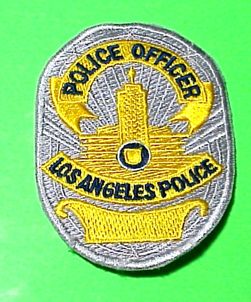 LOS ANGELES  CALIFORNIA   CA   3 1/2"  VINTAGE CAP / VEST OFFICER POLICE PATCH