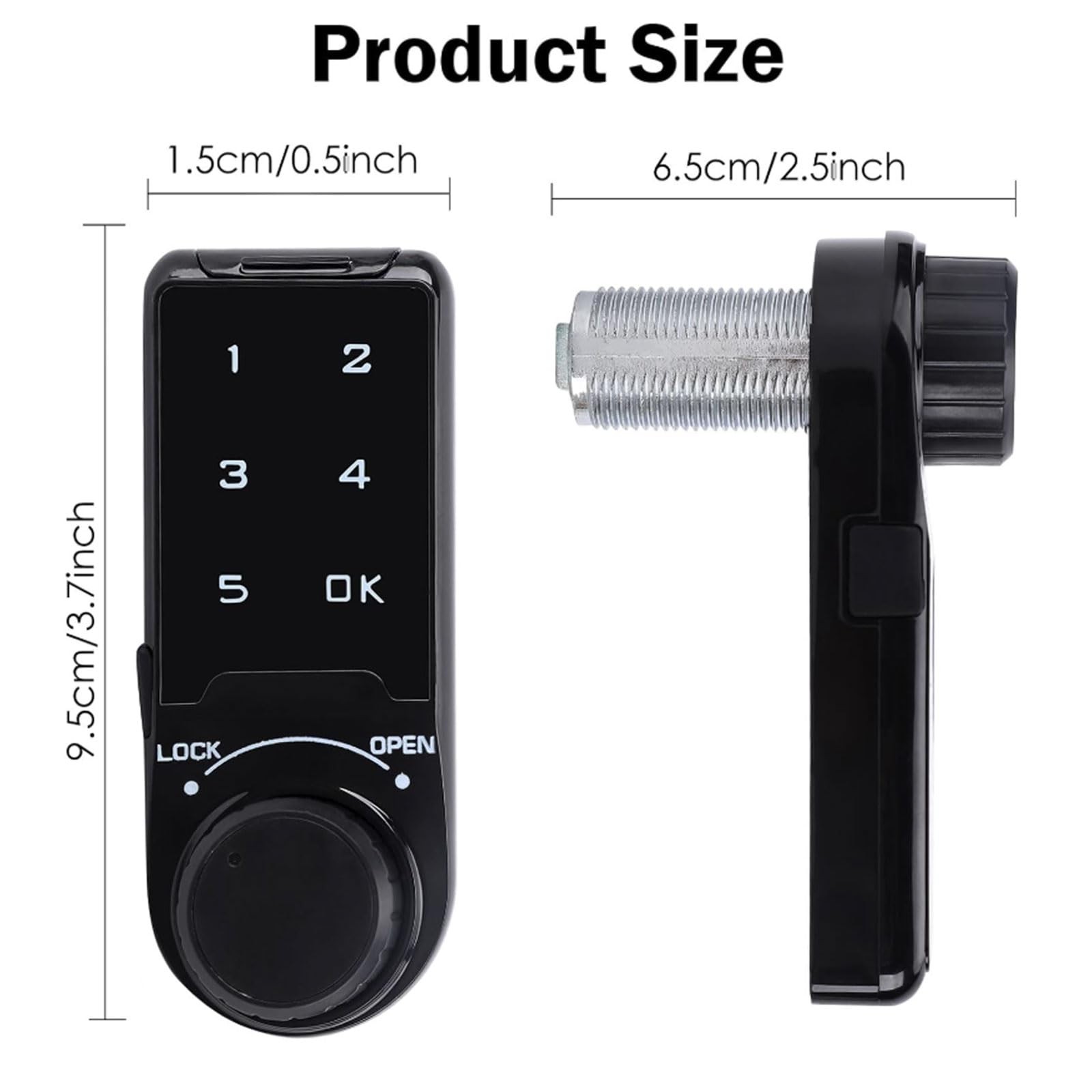Code Security Lock Touch,Electronic Cabinet Deadbolt Lock,Digital Keypad Pass...