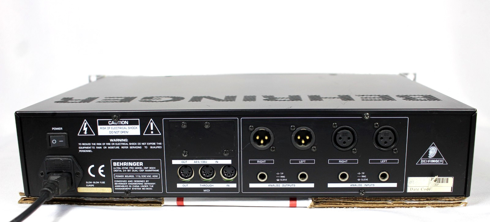 Behringer DSP9024 Ultra-Dyne Pro Digital Processor 24bit Dual DSP Mainframe