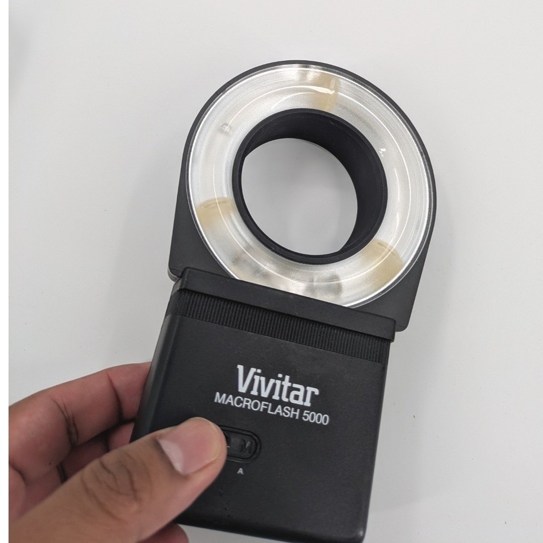 Vintage Vivitar Macroflash 5000 Camera Ring Flash Light Tested OGBOX NO ADAPTERS
