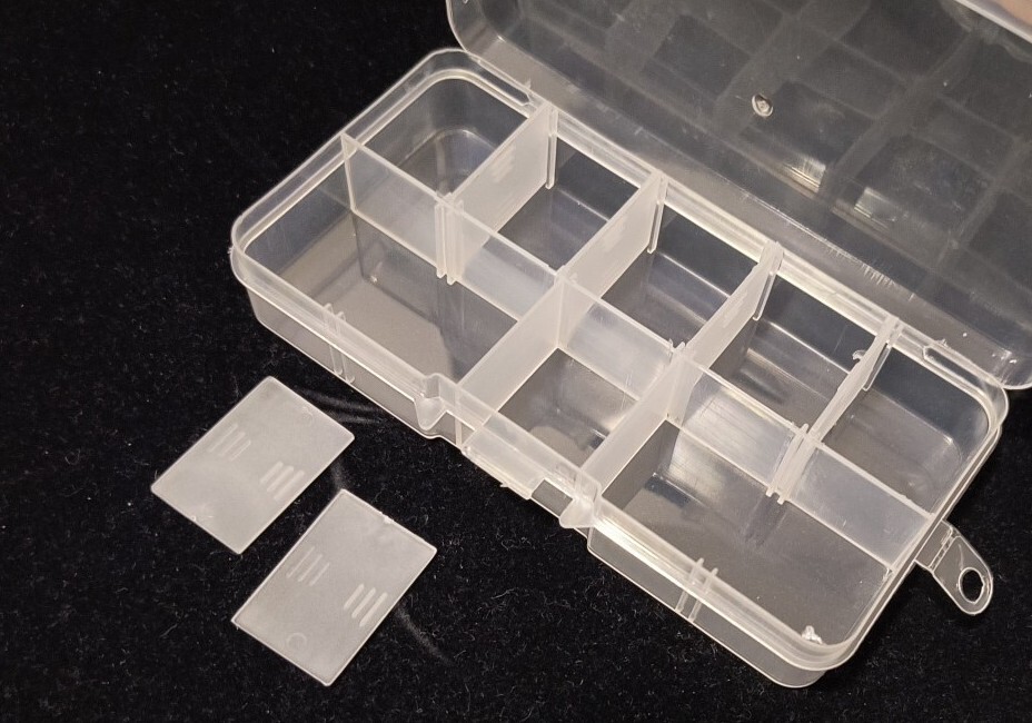 3-Pack 10-Grid Plastic Box Organizer Bead Components DIY Jewelry Storage Blue