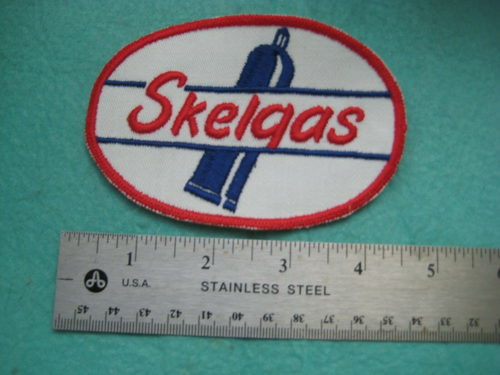 Vintage Skelgas Gasoline Oil Station  Service  Dealer Uniform  Patch