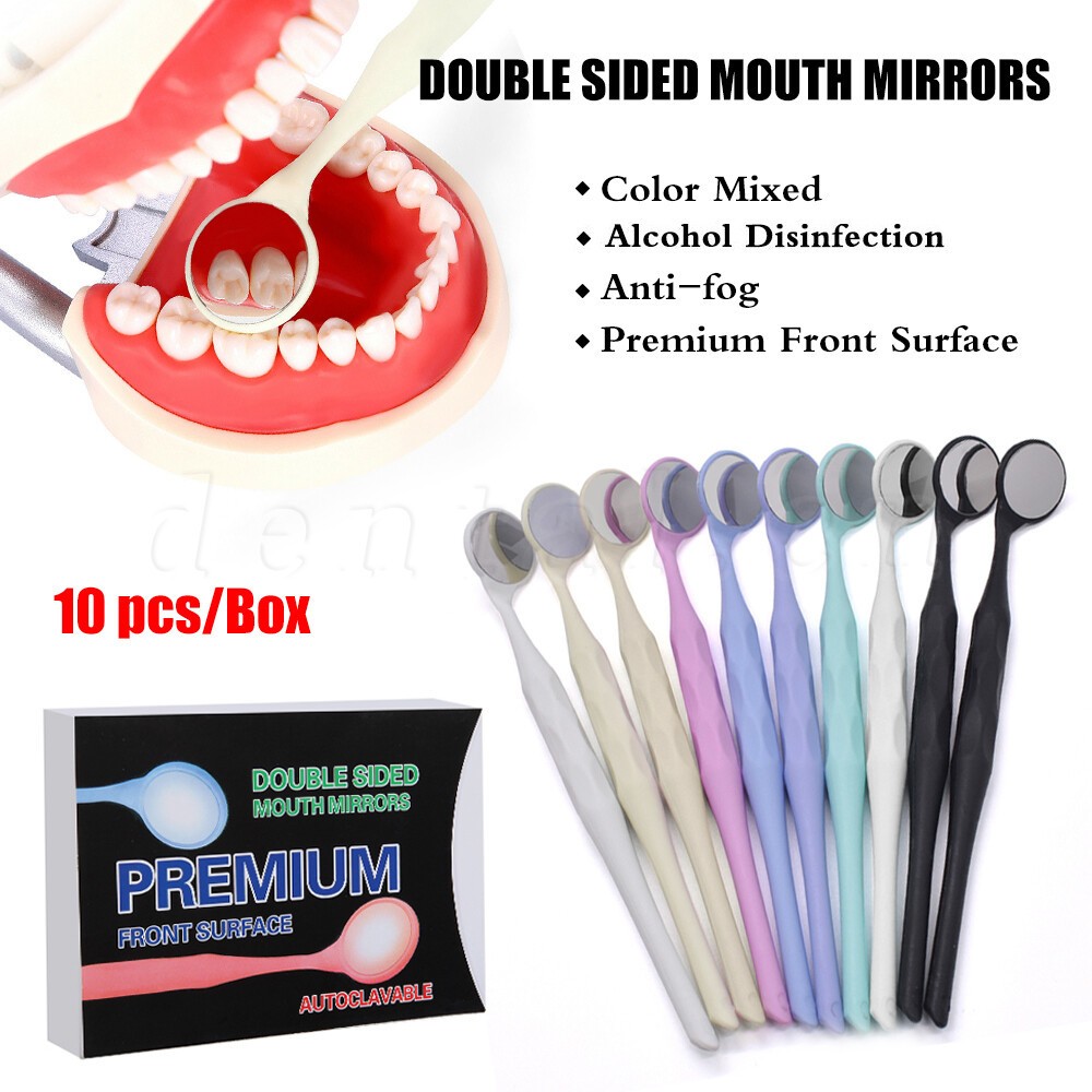 10 Pcs Dental Autoclavable PREMIUM Mouth Mirrors Front Surface Double Sided SL